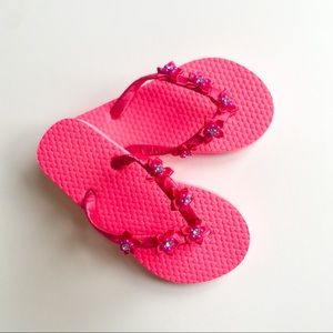 Girls Embellished Flip Flops